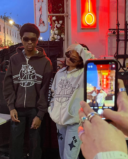 Broken Planet Market – Arctic – Kapuzenpullover mit Reißverschluss 