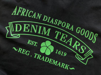 Maglietta con lacrime di denim 