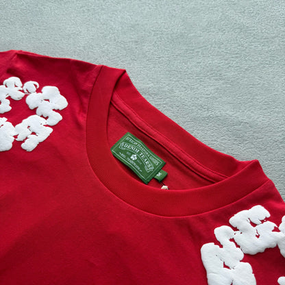 Maglietta con lacrime di denim 