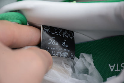 Bape Sta Lackleder Weiß Grün 