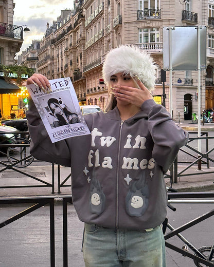 Broken Planet – Twin Flames – Kapuzenpullover mit Reißverschluss 