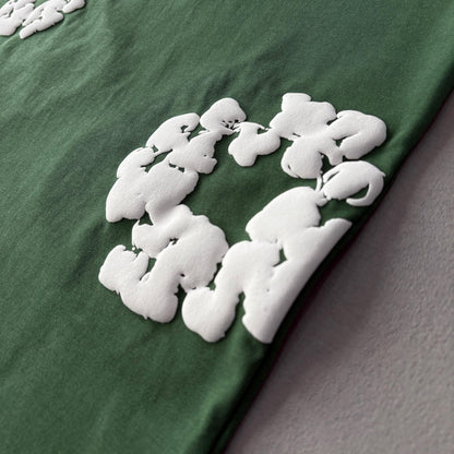 Maglietta con lacrime di denim 