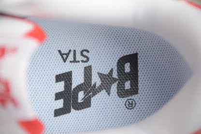 Bape Sta Lackleder Weiß Orange 