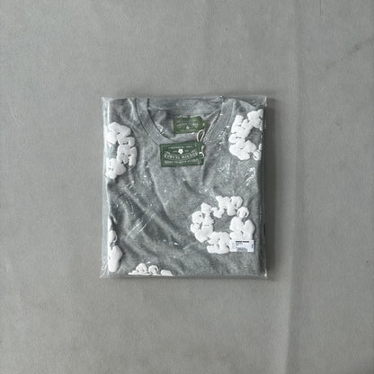 Maglietta con lacrime di denim 