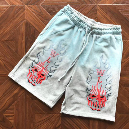 Pantaloncini con strappi in denim 