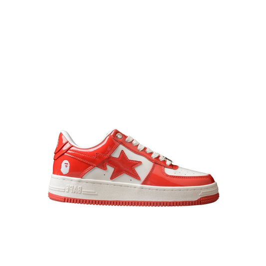 Bape Sta Patent Leather Bianco Arancione 