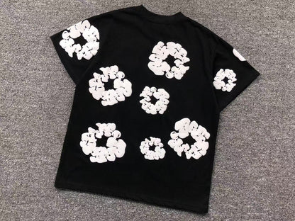 Maglietta con lacrime di denim