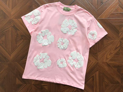 Maglietta con lacrime di denim 