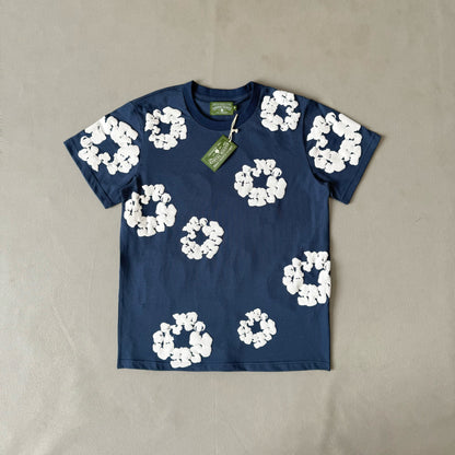 Maglietta con lacrime di denim 