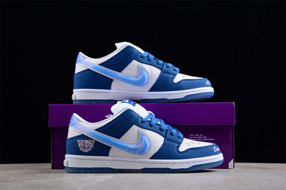 Born x Raised x Nike SB Dunk Low Bianco Blu 