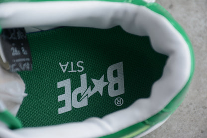 Bape Sta Lackleder Weiß Grün 
