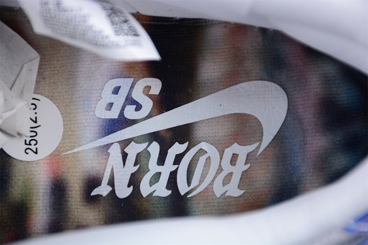 Born x Raised x Nike SB Dunk Low Bianco Blu 