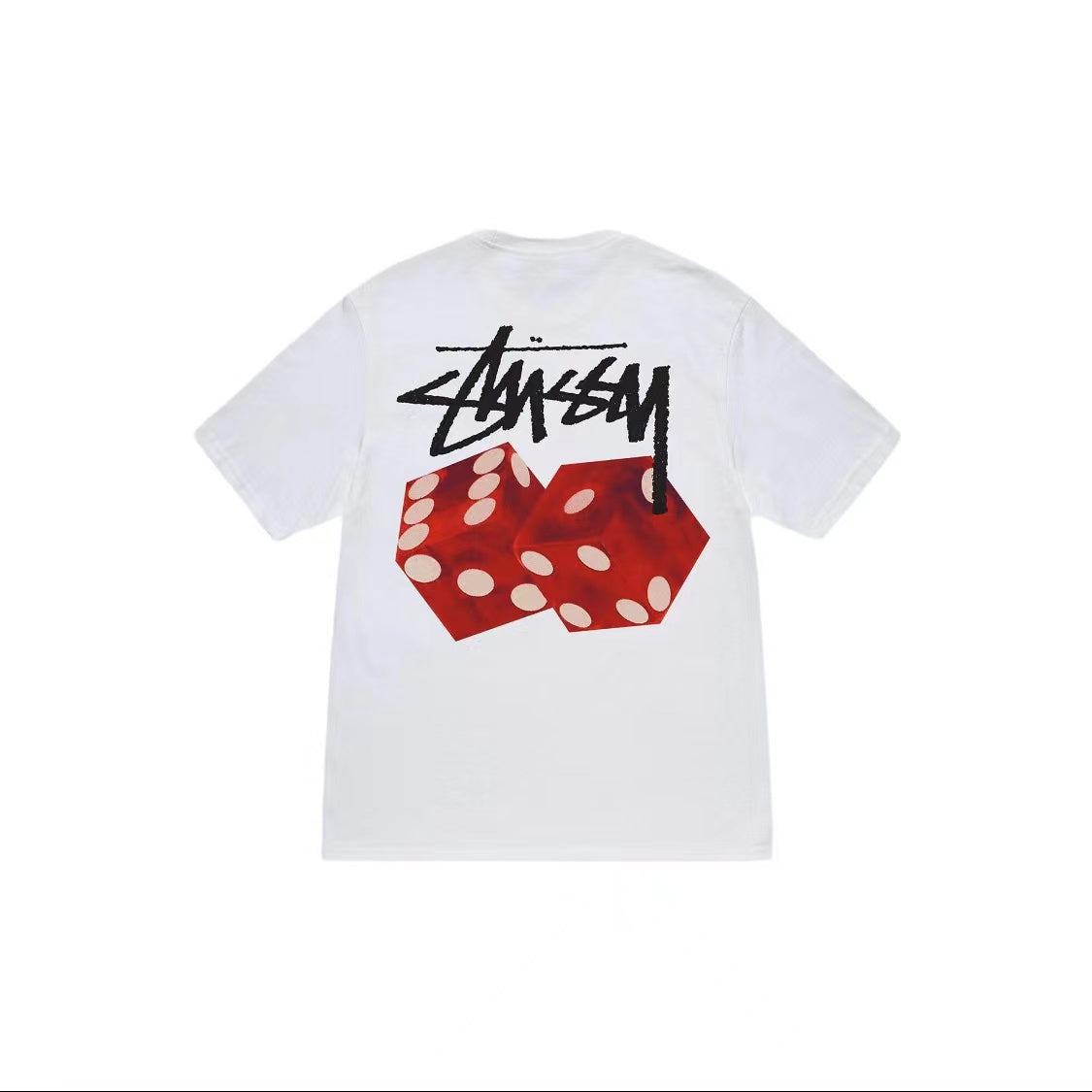 Maglietta Stussy tagliata a dadini 