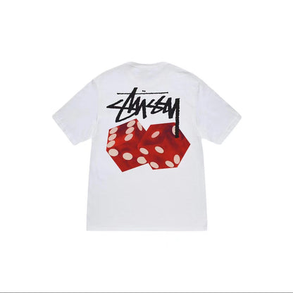 Maglietta Stussy tagliata a dadini 