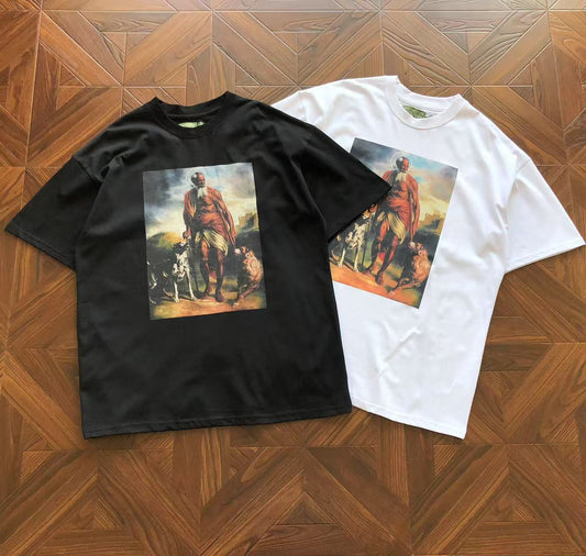 Maglietta con lacrime di denim 