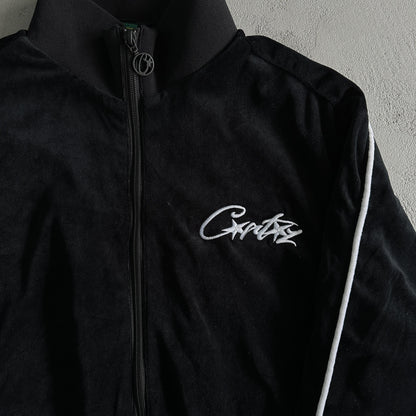 Corteiz Samtjacke Schwarz