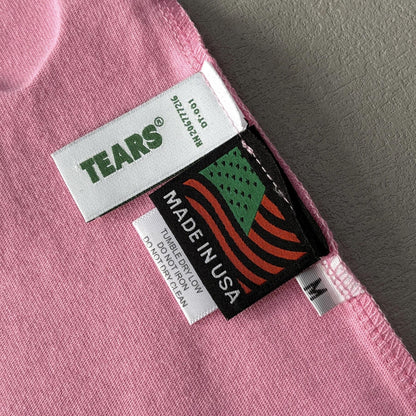 Maglietta con lacrime di denim 