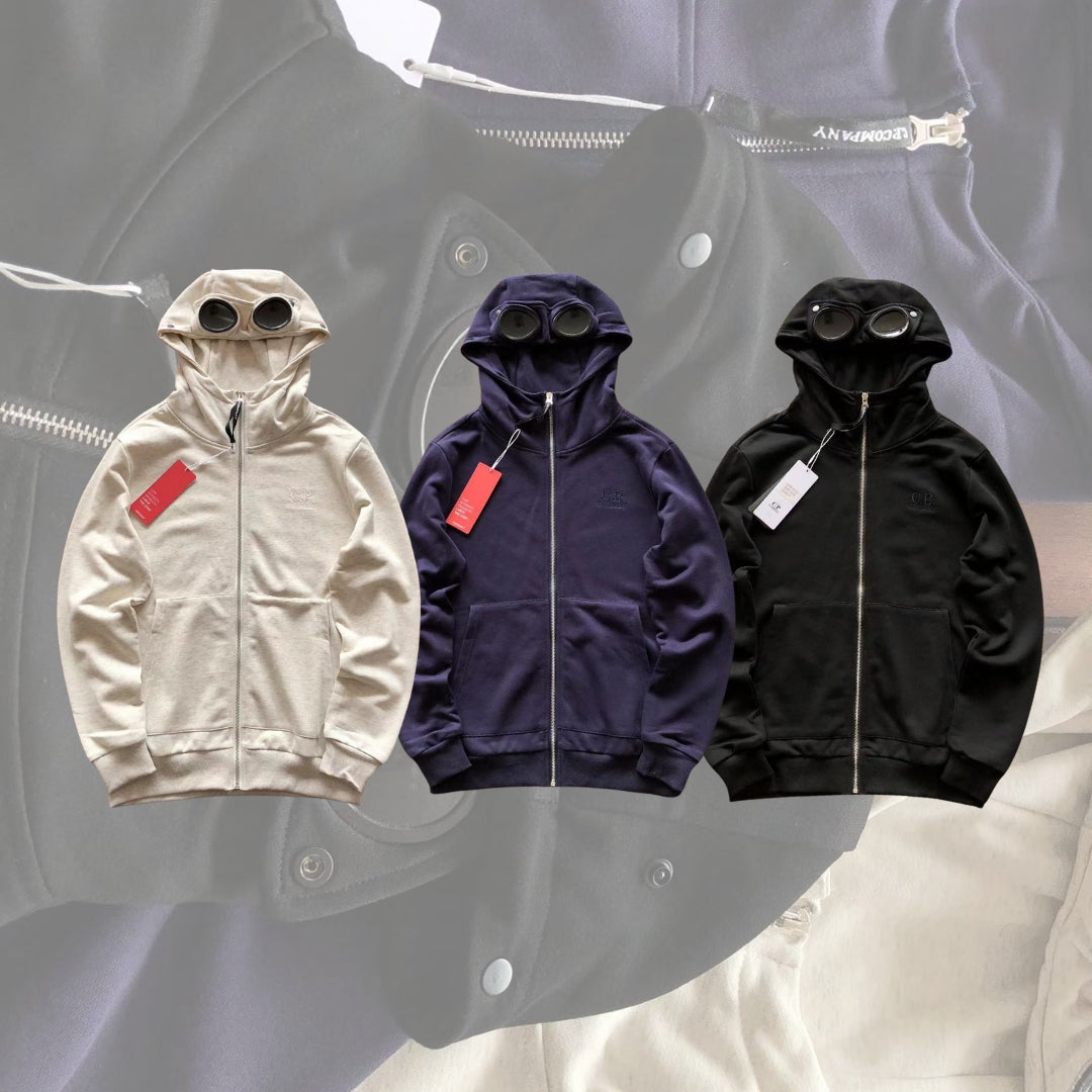 Felpa con cappuccio e zip CP Company