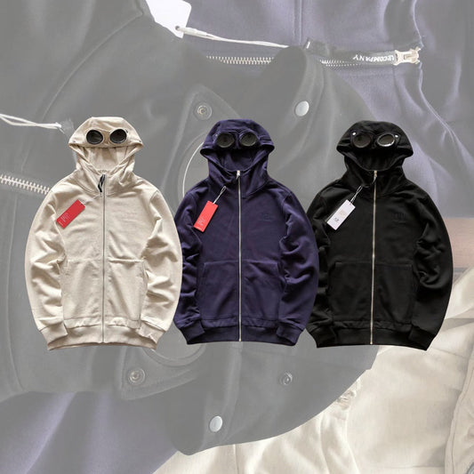 Felpa con cappuccio e zip CP Company
