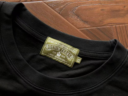 Maglietta con lacrime di denim 