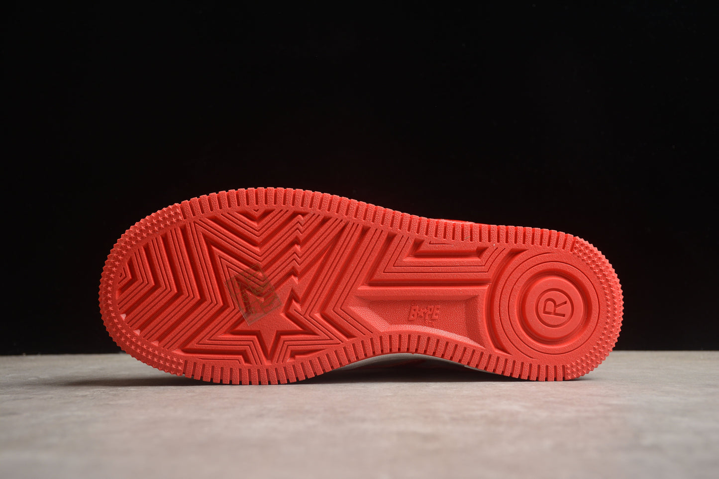 Bape Sta Lackleder Weiß Orange 