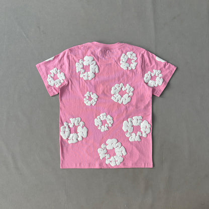 Maglietta con lacrime di denim 