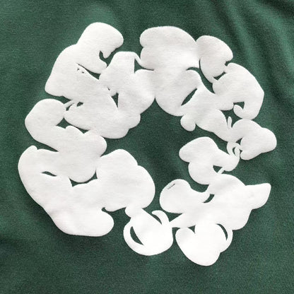 Maglietta con lacrime di denim 