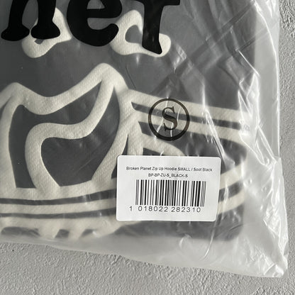 „Broken Planet“-Kapuzenpullover mit Doppelreißverschluss 