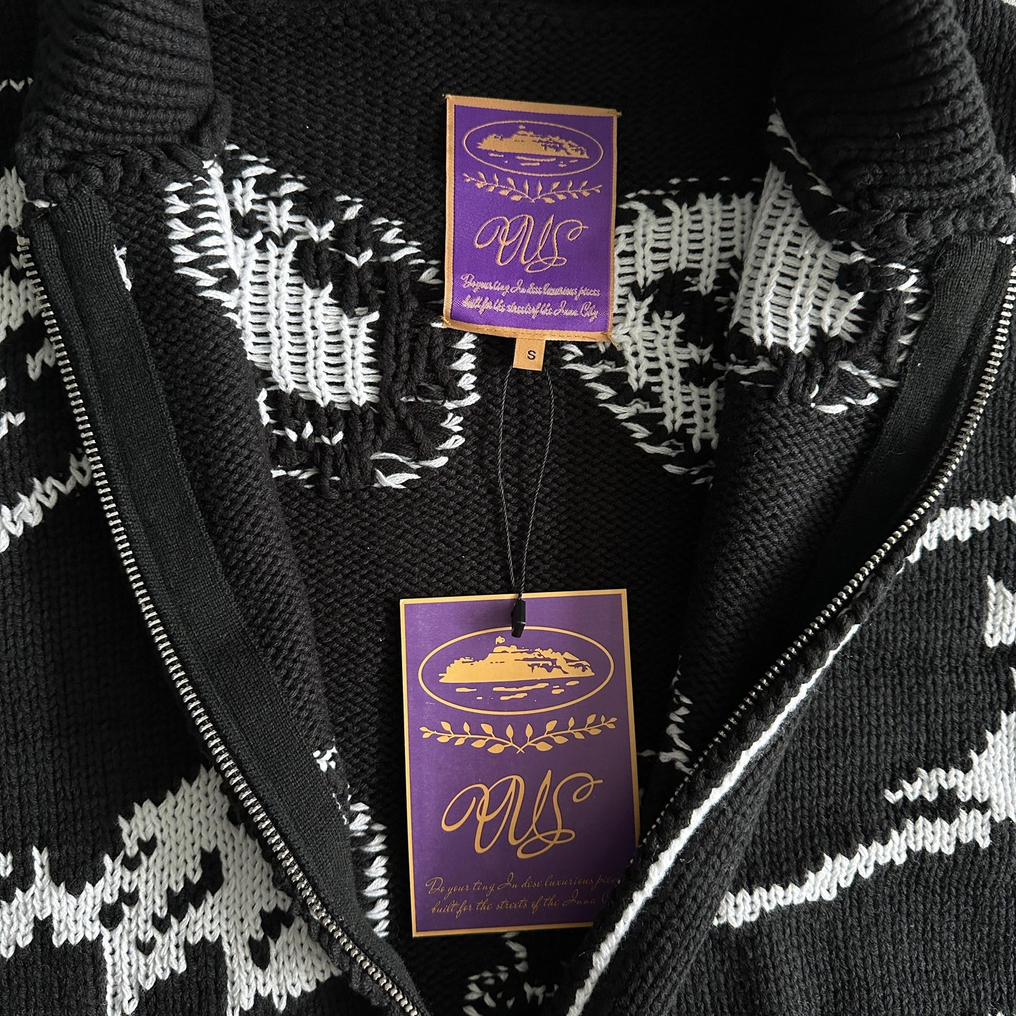 Grobstrickpullover Corteiz aus Jacquard 