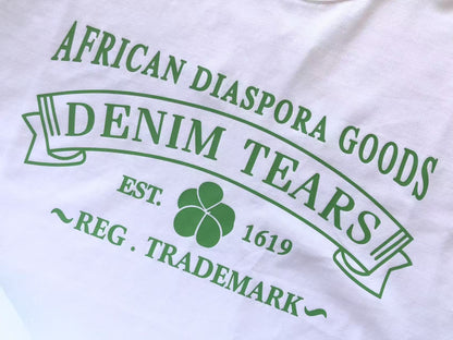 Maglietta con lacrime di denim 