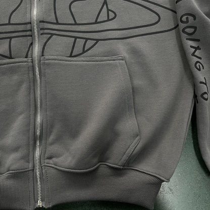 Broken Planet Planet Kapuzenpullover mit Reißverschluss 