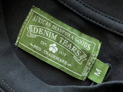 Maglietta con lacrime di denim 