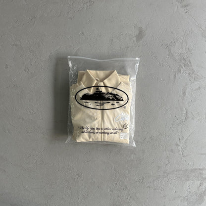 Corteiz Samtjacke Creme