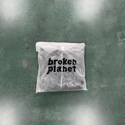 Broken Planet Planet Kapuzenpullover mit Reißverschluss 