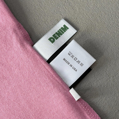 Maglietta con lacrime di denim 