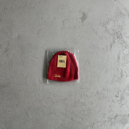 Cappello antifreddo ricamato lateralmente - Rosso