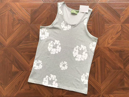 Gilet in denim con strappi 