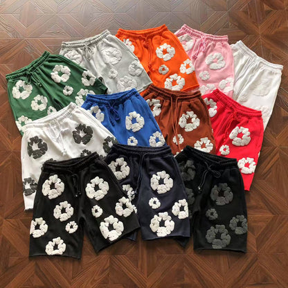 Pantaloncini con strappi in denim 