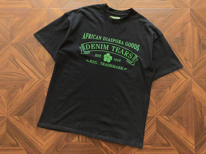 Maglietta con lacrime di denim 