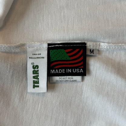 Maglietta con lacrime di denim 