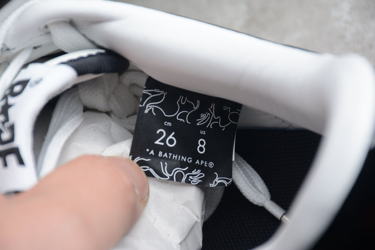 Bape Sta Schwarzes Lackleder 