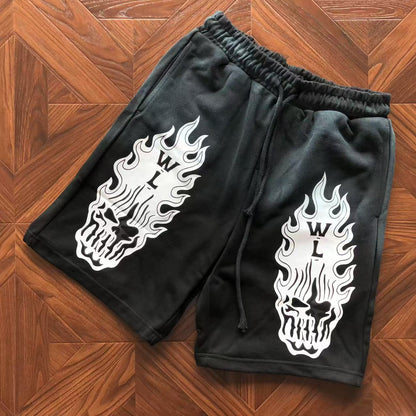 Pantaloncini con strappi in denim 