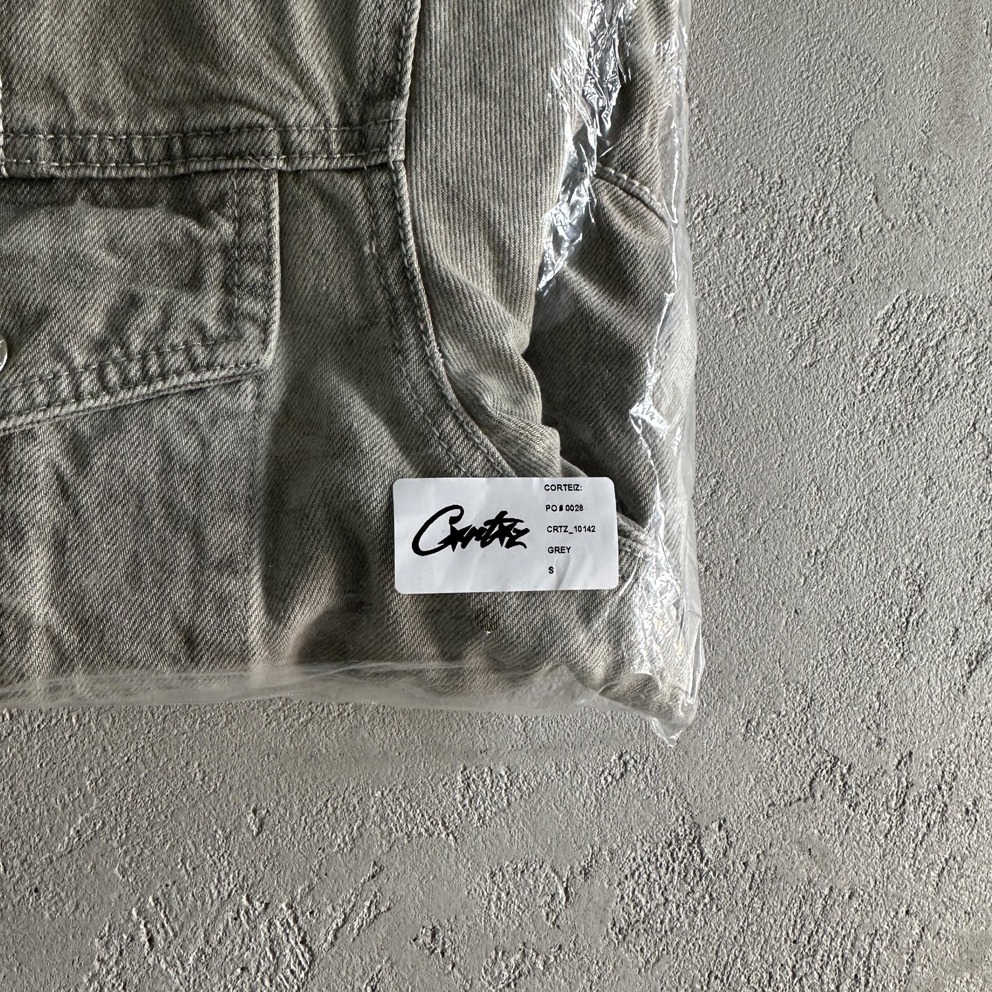 Giacca in denim Corteiz grigia