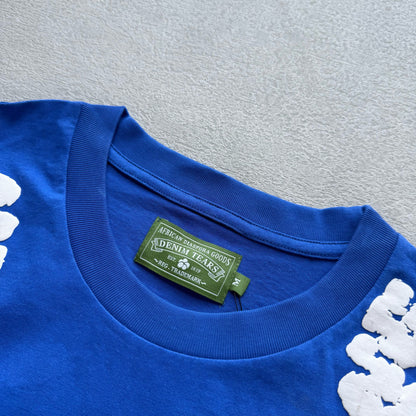 Maglietta con lacrime di denim 