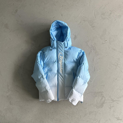 Trapstar Decoded 2.0 Pufferjacke mit Kapuze Himmelblau 