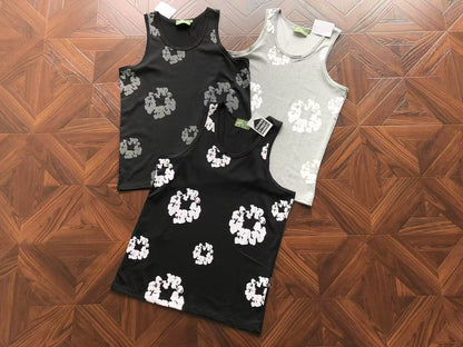 Gilet in denim con strappi 