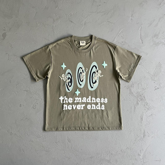 Maglietta spaziale con tre teschi del pianeta rotto 