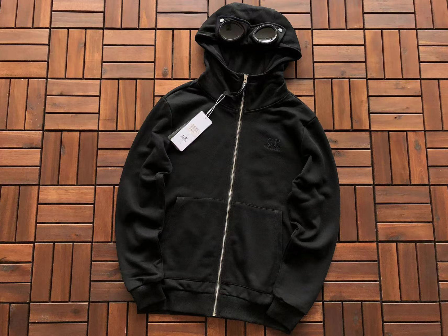 Felpa con cappuccio e zip CP Company