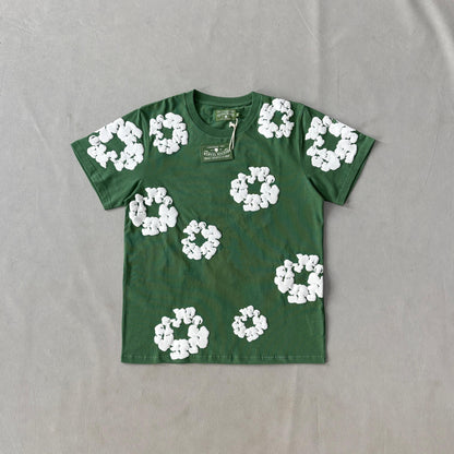 Maglietta con lacrime di denim 