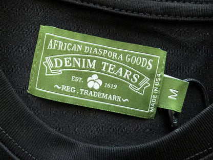 Maglietta con lacrime di denim 